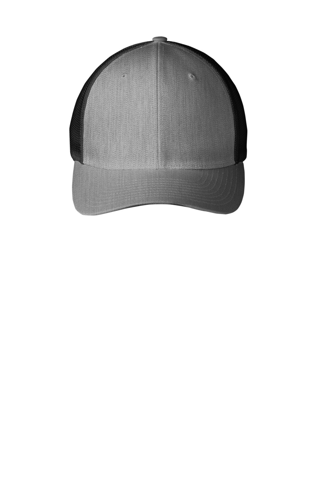 Port Authority Flexfit Mesh Back Cap. C812 — Heather Grey/ Black — front