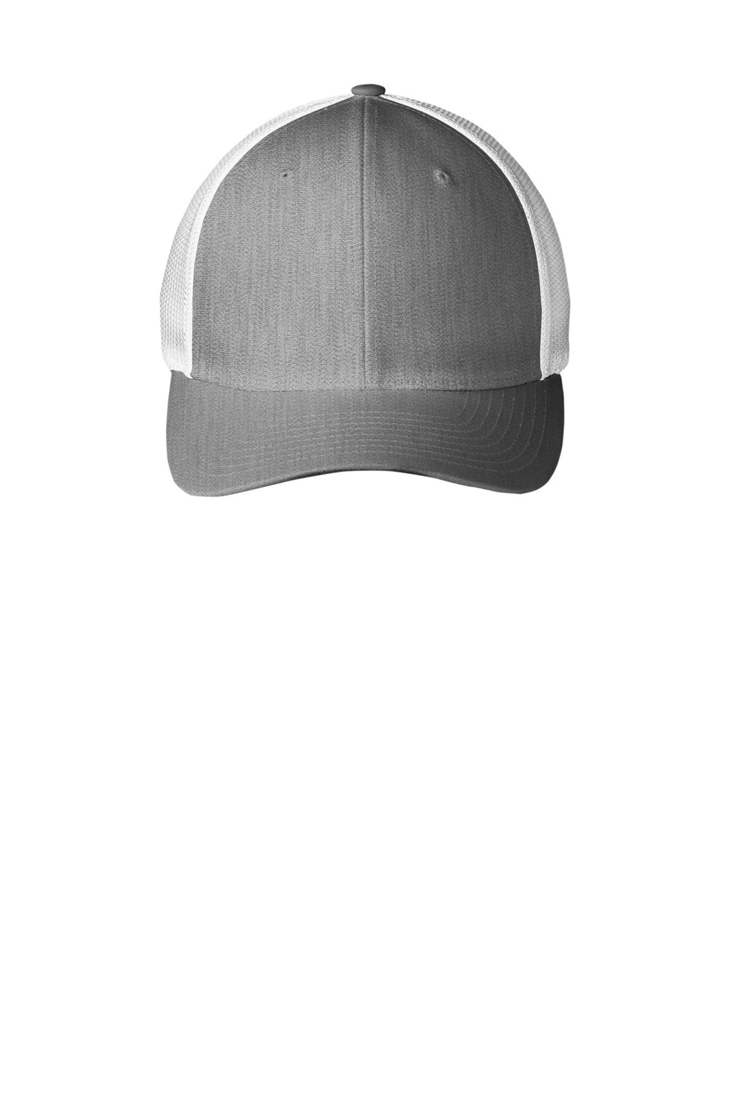 Port Authority Flexfit Mesh Back Cap. C812 — Heather Grey/ White — front