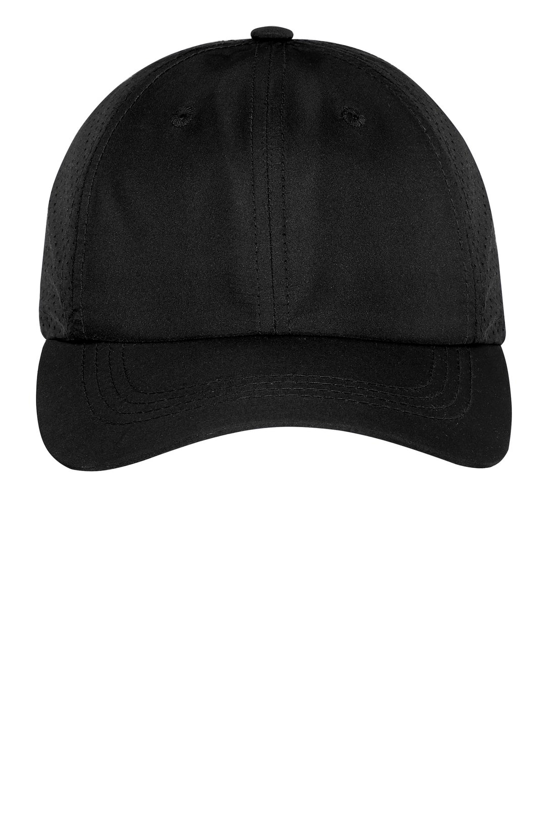 Port Authority Perforated Cap. C821 — Black — front