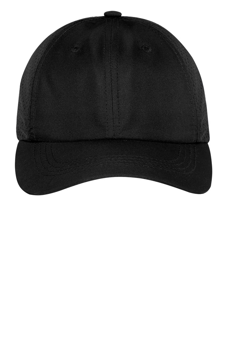 Port Authority Perforated Cap. C821 — Black — front