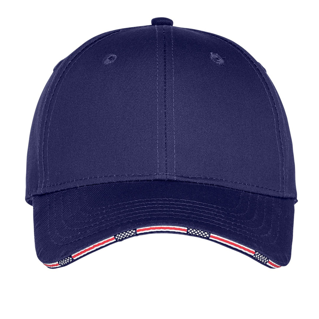 Port Authority Americana Flag Sandwich Cap. C829 — Blue Crush — front