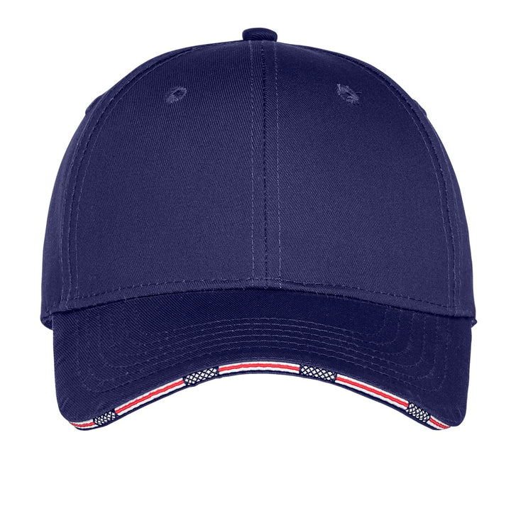 Port Authority Americana Flag Sandwich Cap. C829 — Blue Crush — front