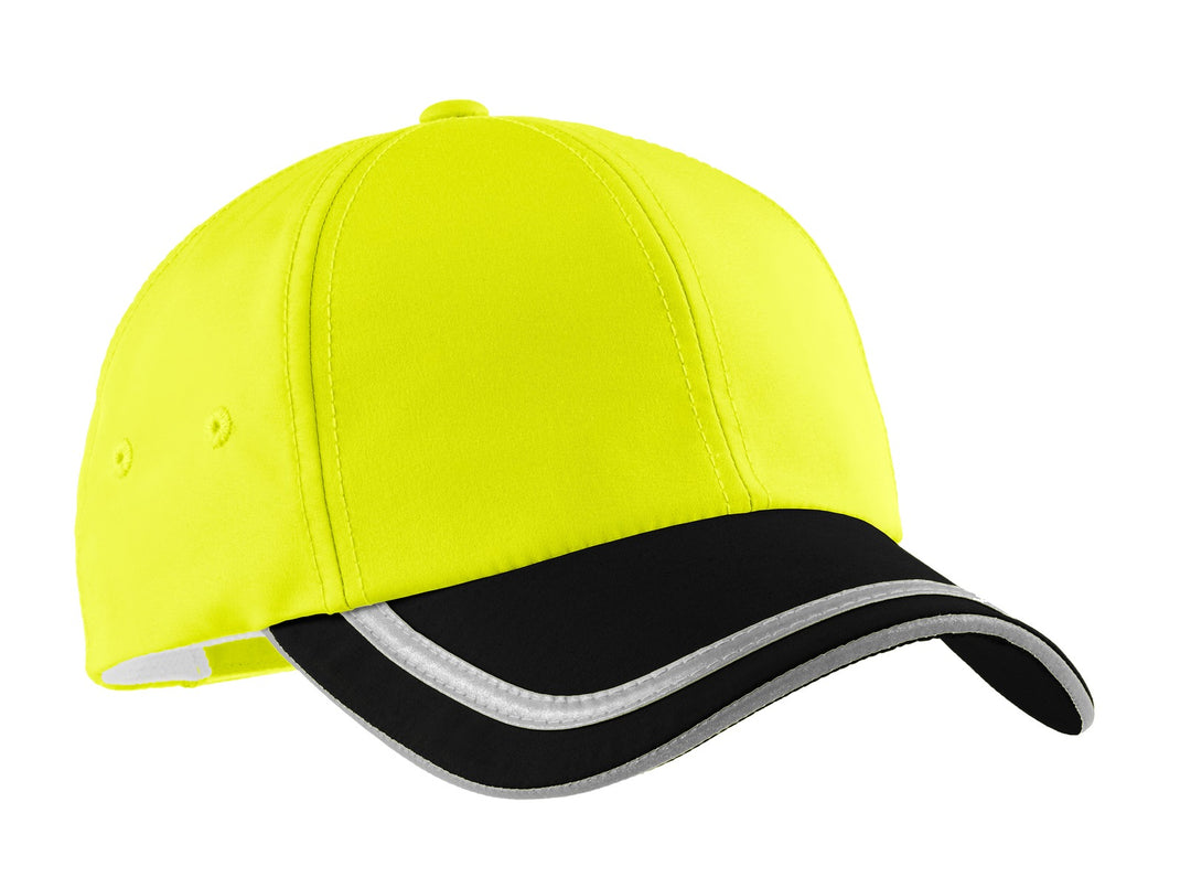 Port Authority Enhanced Visibility Cap.  C836 — Safety Yellow/ Black — front