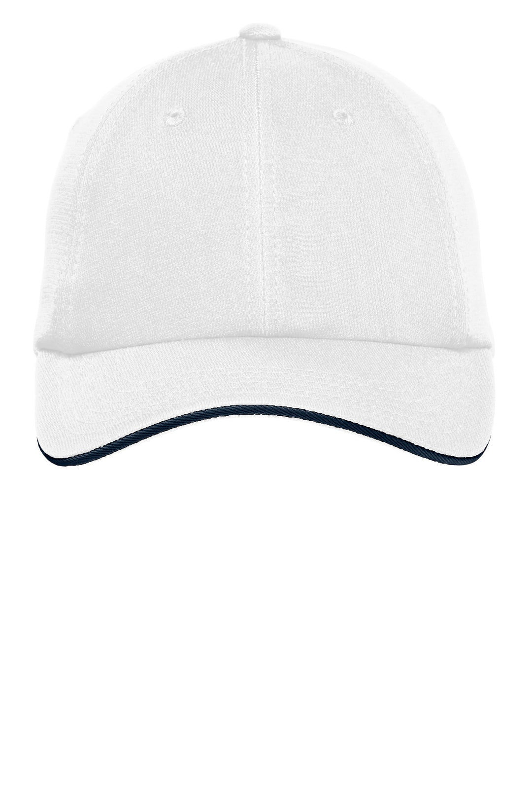 Port Authority Dry Zone Cap.  C838 — White/ Classic Navy — front