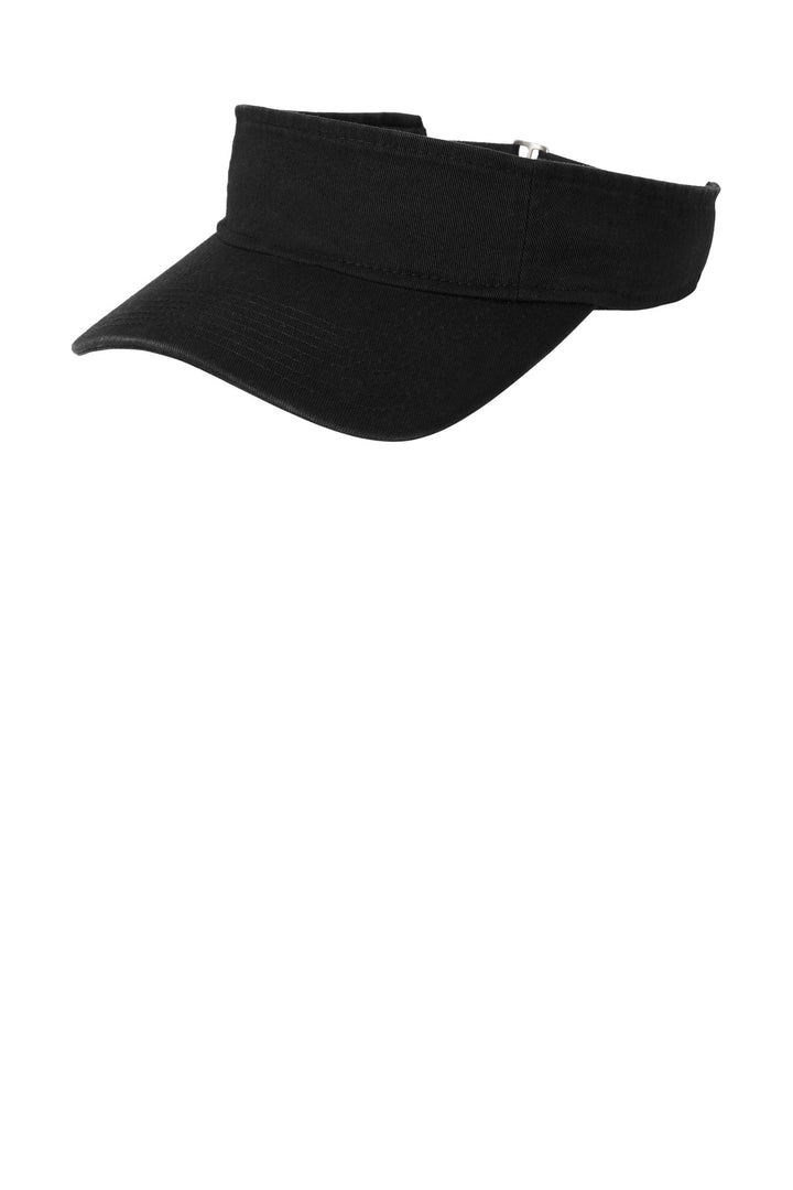 Port Authority Enzyme Wash Fashion Visor.  C840 — Black — front