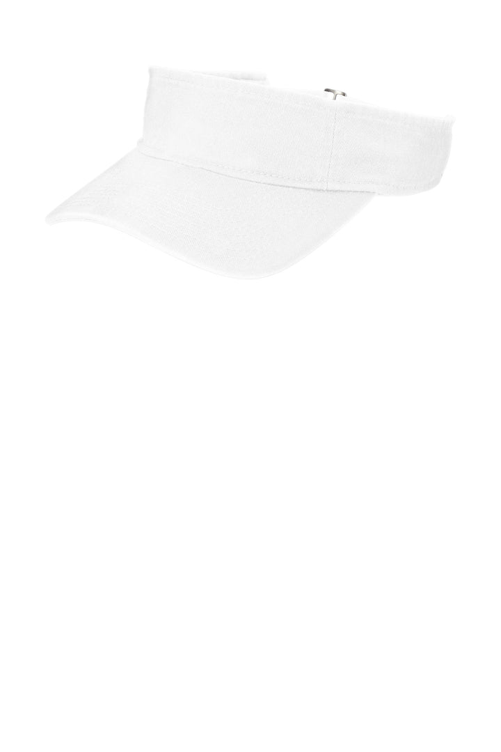 Port Authority Enzyme Wash Fashion Visor.  C840 — White — front