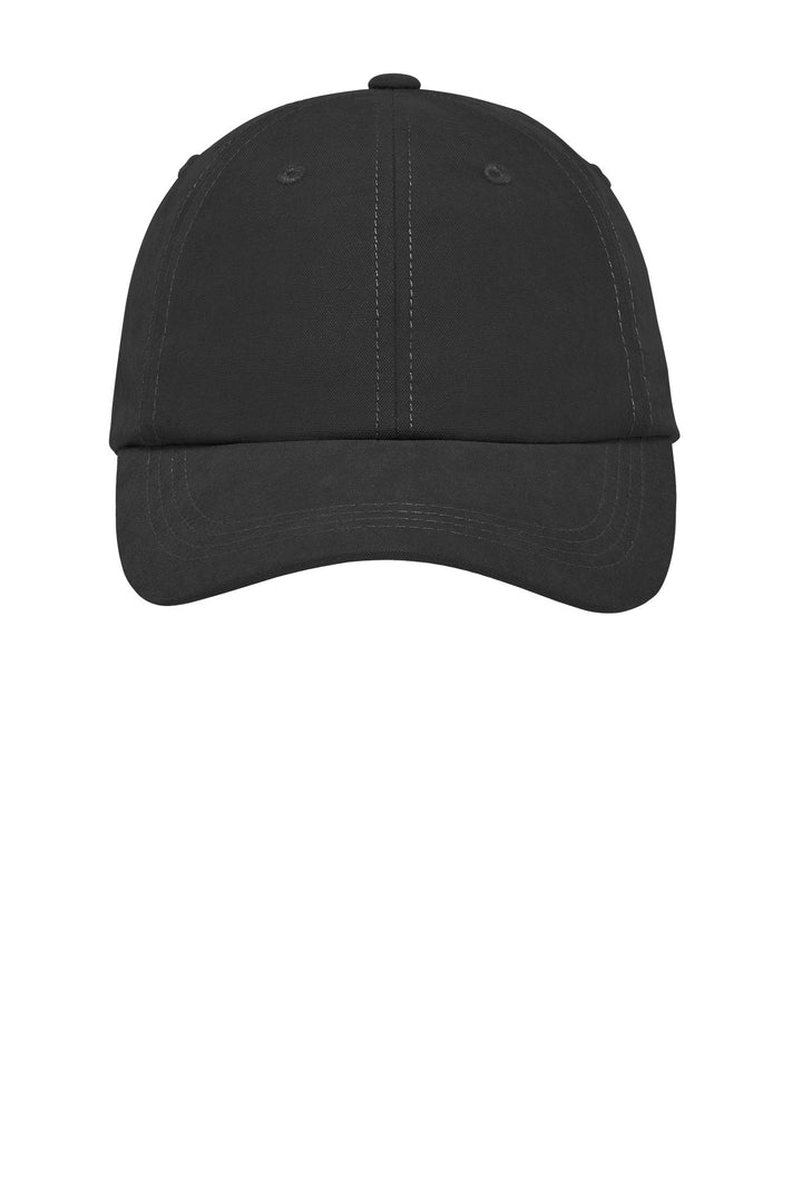 Port Authority Sueded Cap.  C850 — Black — front