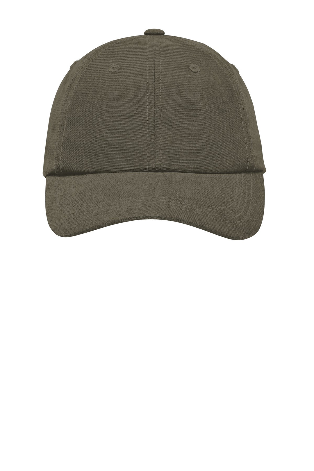 Port Authority Sueded Cap.  C850 — Olive — front