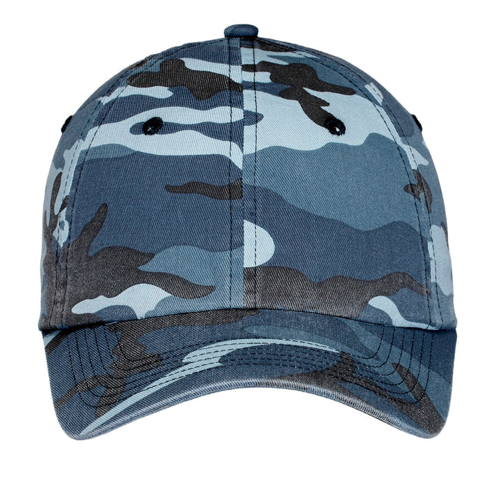 Port Authority Camouflage Cap.  C851 — Navy Camo — front
