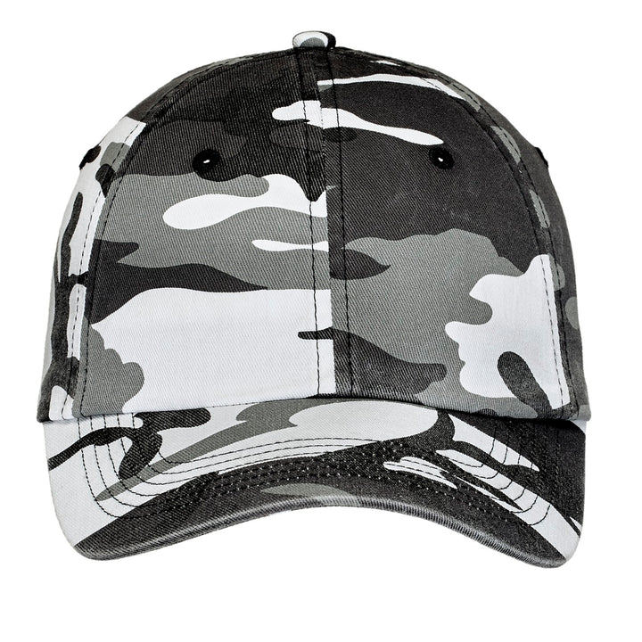 Port Authority Camouflage Cap.  C851 — Winter Camo — front