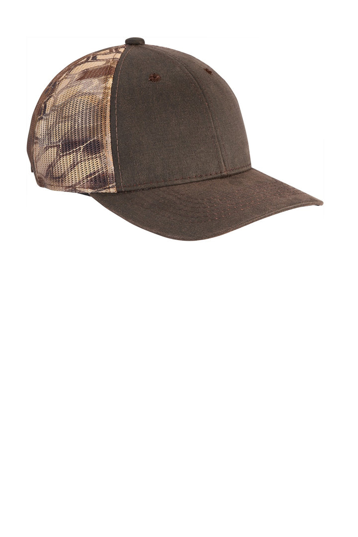 Port Authority  Pigment Print Camouflage Mesh Back Cap C891 — Kryptek Highlander/ Brown — front