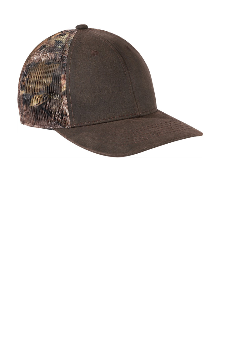Port Authority  Pigment Print Camouflage Mesh Back Cap C891 — Mossy Oak Break-up Country/ Brown — front