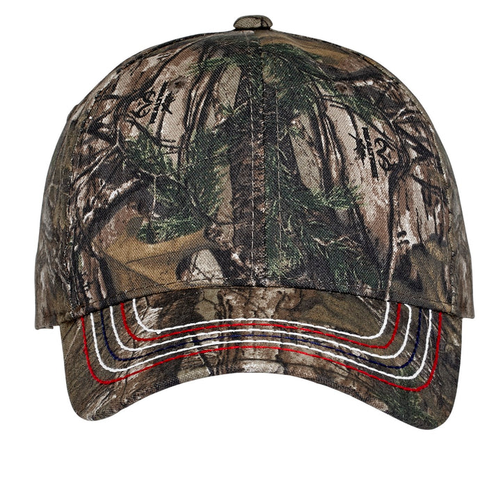 Port Authority Americana Contrast Stitch Camouflage Cap. C909 — Realtree Xtra — front