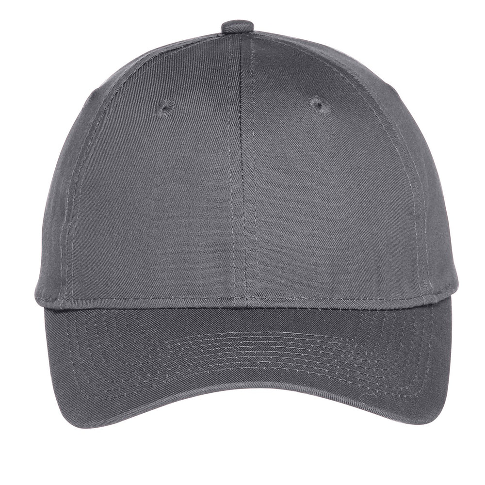 Port Authority Six-Panel Unstructured Twill Cap. C914 — Charcoal — front