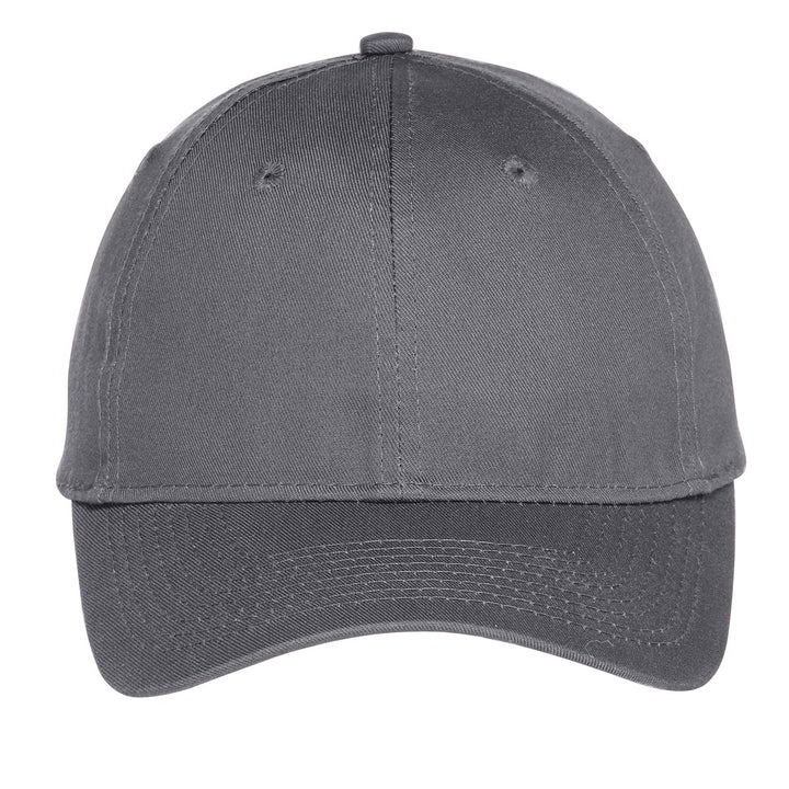 Port Authority Six-Panel Unstructured Twill Cap. C914 — Charcoal — front