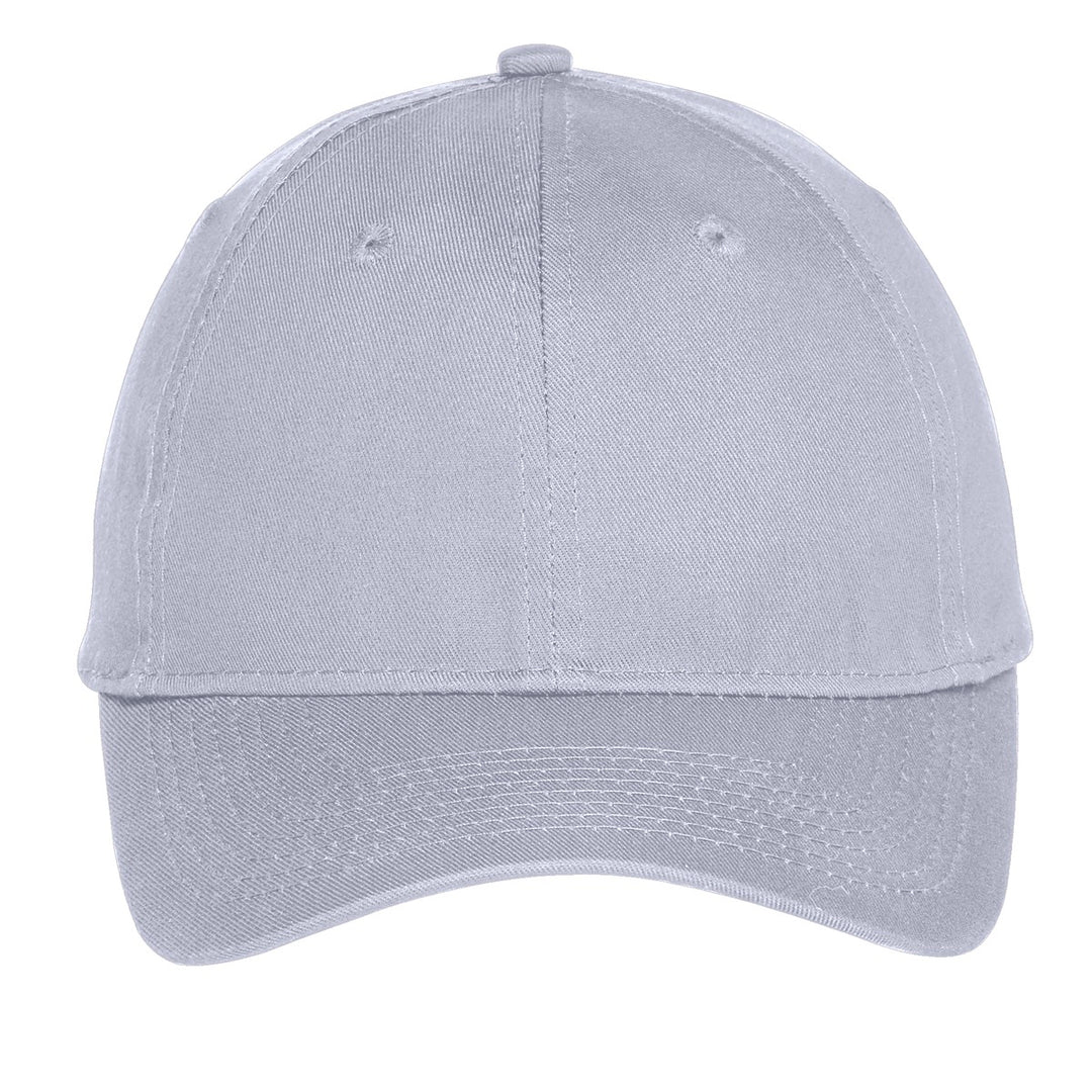 Port Authority Six-Panel Unstructured Twill Cap. C914 — Silver — front