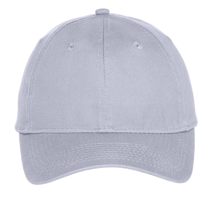 Port Authority Six-Panel Unstructured Twill Cap. C914 — Silver — front