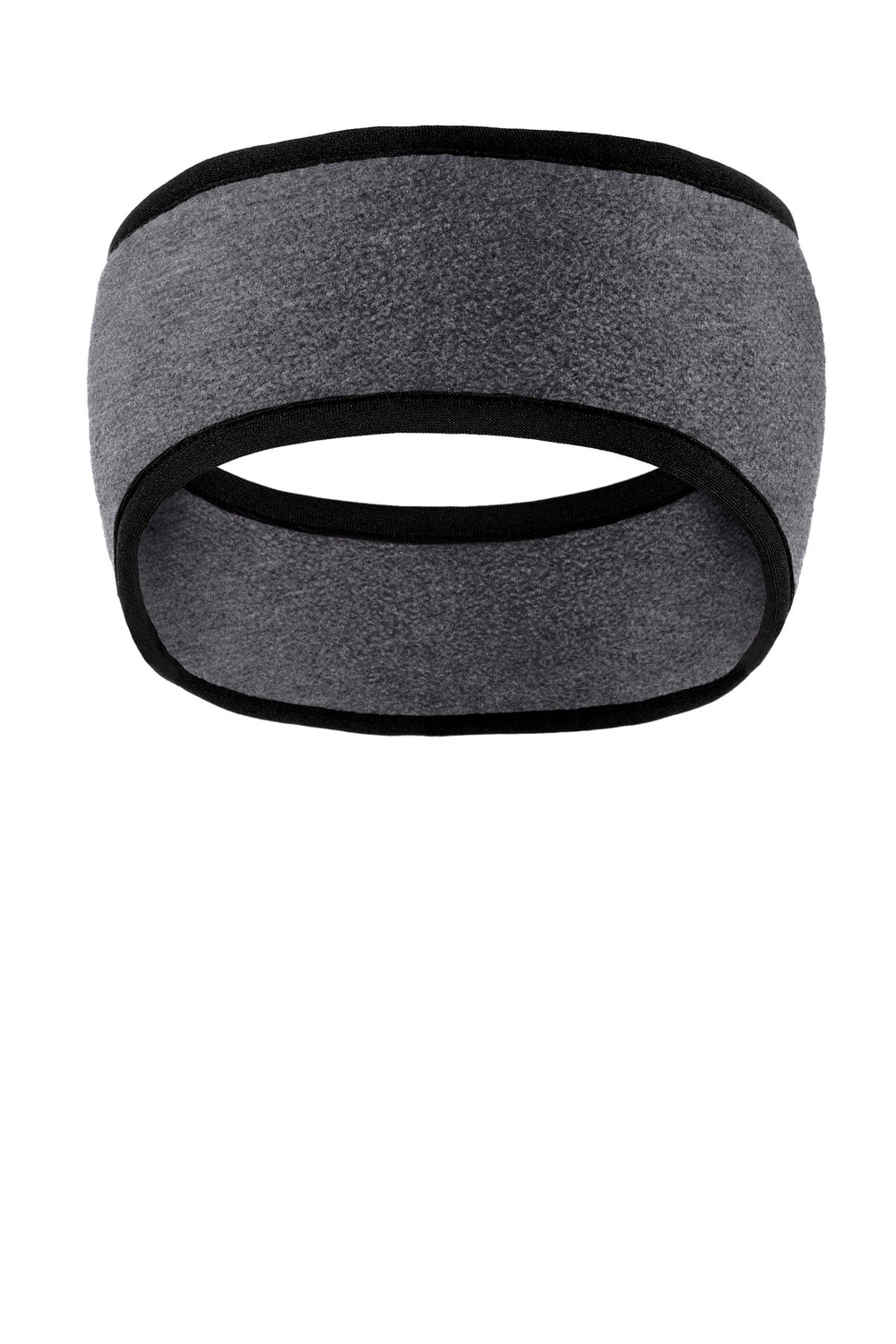 Port Authority Two-Color Fleece Headband. C916 — Midnight Heather — front