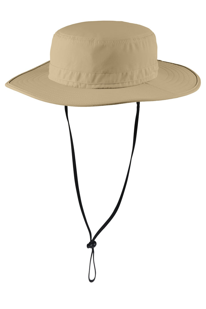 Port Authority Outdoor Wide-Brim Hat. C920 — Coffee Cream — front
