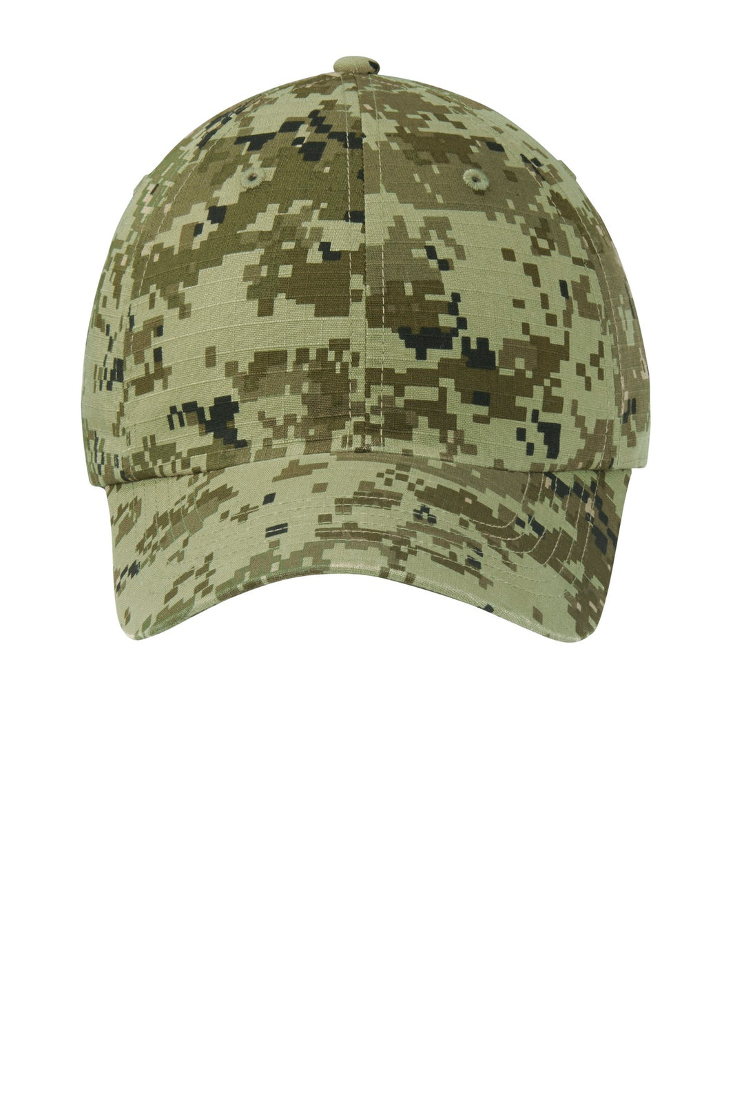 Port Authority Digital Ripstop Camouflage Cap. C925 — Green Camo — front