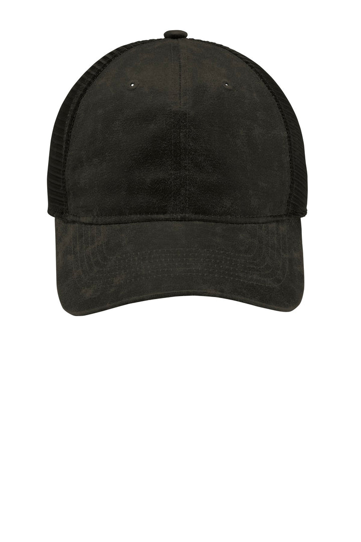 Port Authority  Pigment Print Mesh Back Cap. C927 — Black — front