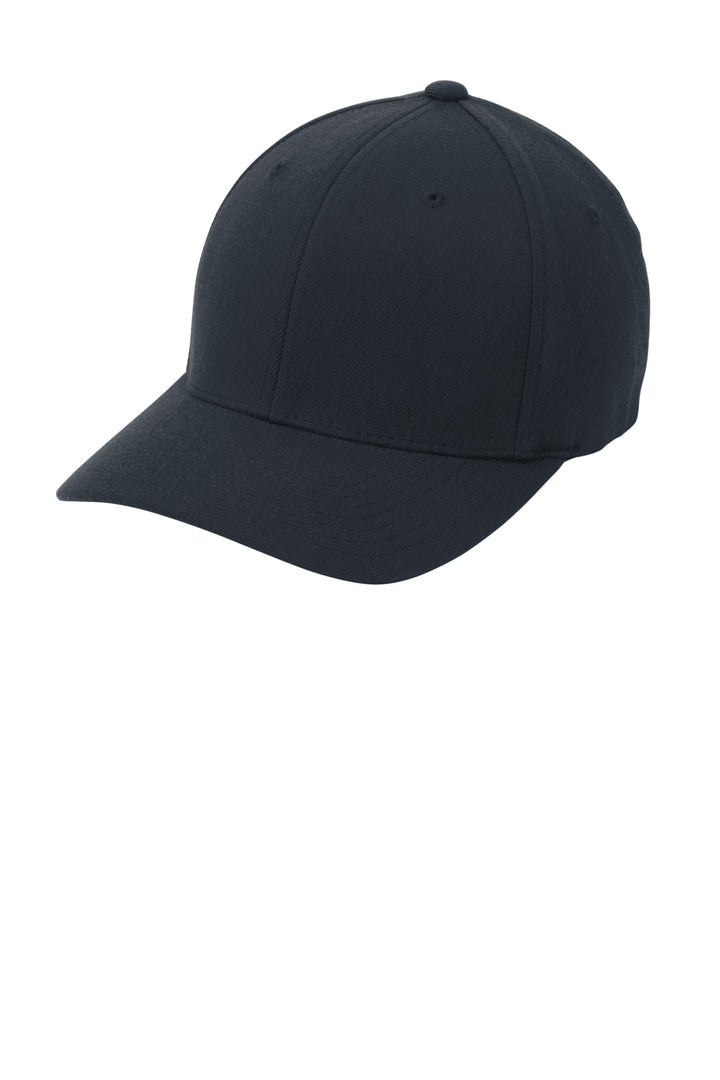 Port Authority Flexfit Wool Blend Cap. C928 — Dark Navy — front