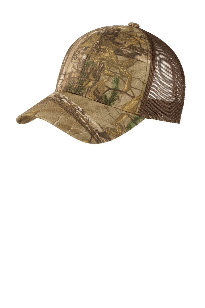 Port Authority Structured Camouflage Mesh Back Cap. C930 — Realtree Xtra/ Brown — front
