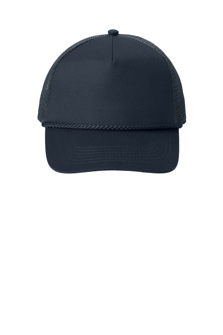 Port Authority 5-Panel Snapback Cap. C932 — Navy — front