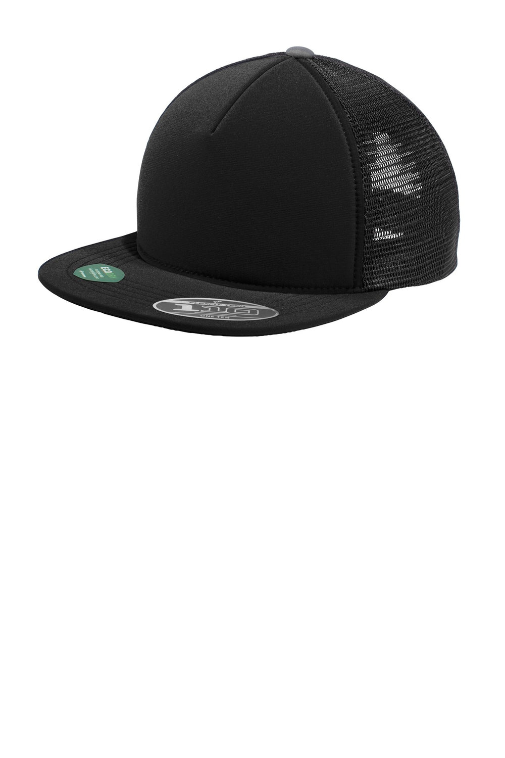 Port Authority  Flexfit 110  Foam Outdoor Cap. C937 — Black/ Black — front