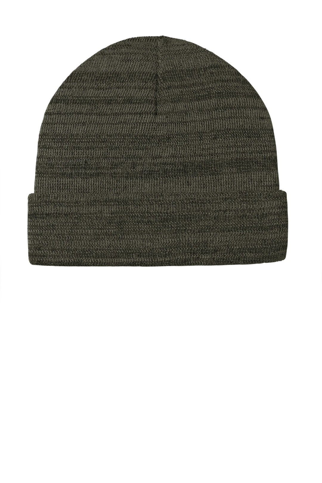 Port Authority  Knit Cuff Beanie C939 — Olive Green Heather — front
