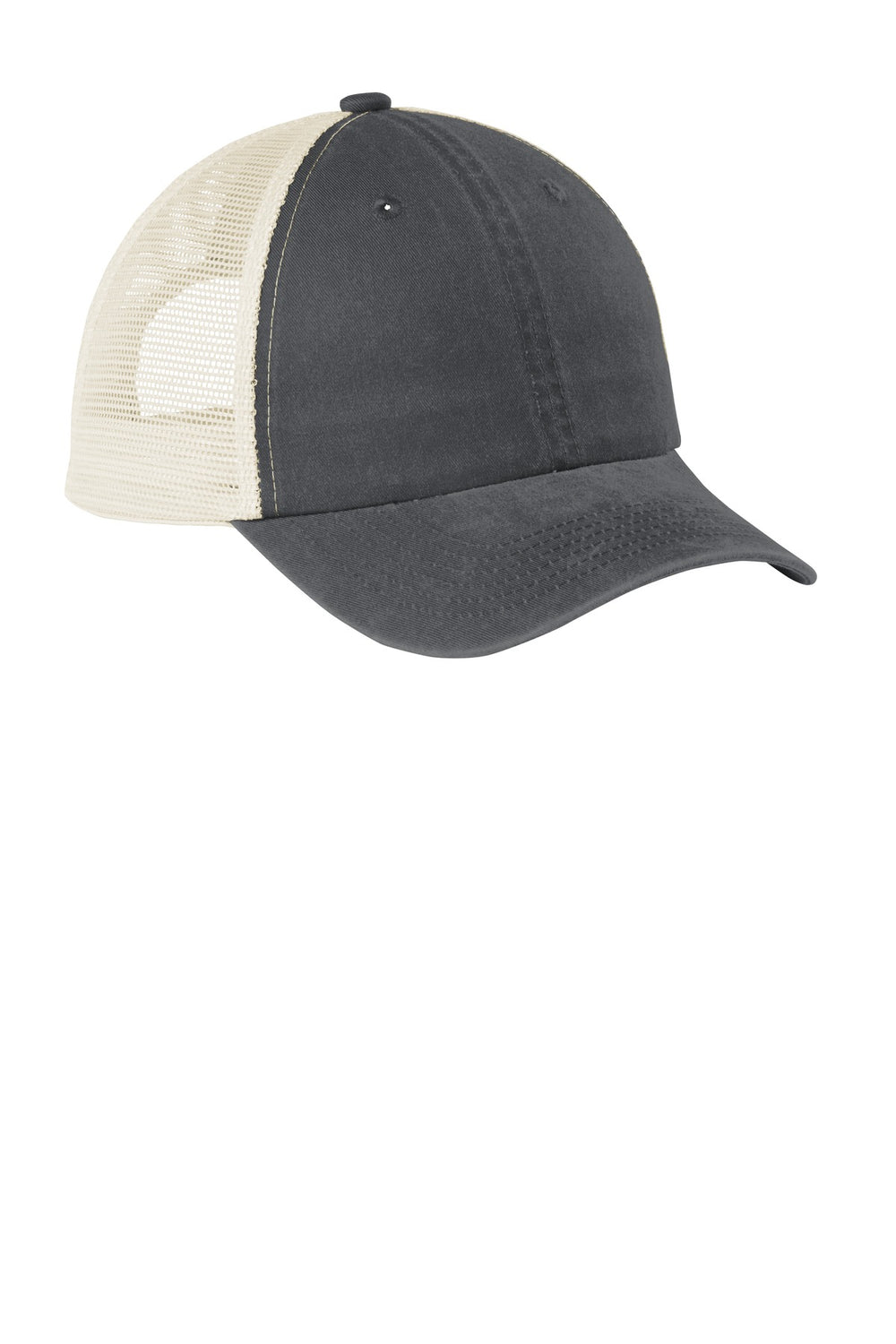 Port Authority  Beach Wash  Mesh Back Cap. C943 — Coal/ Stone — front