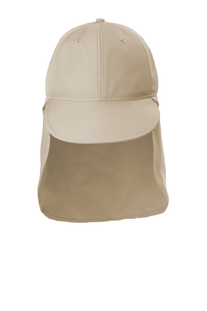 Port Authority Outdoor UV Sun Shade Cap C949 — Stone — front