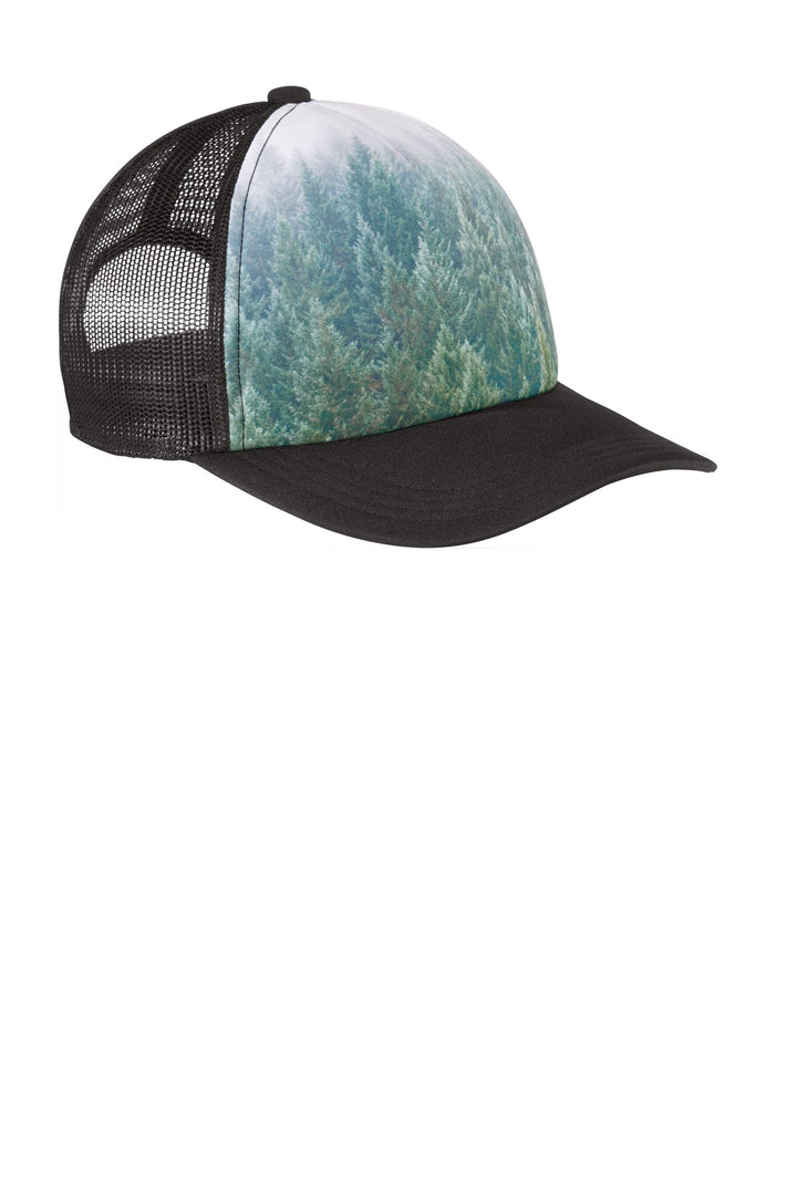 Port Authority  Photo Real Snapback Trucker Cap C950 — Forest — front
