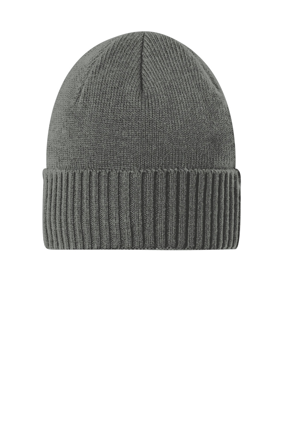 Port Authority Rib Knit Cuff Beanie C951 — Deep Smoke — front