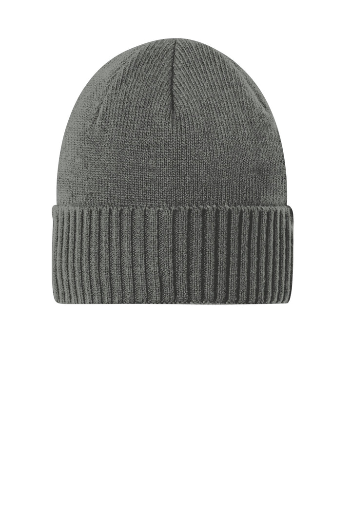 Port Authority Rib Knit Cuff Beanie C951 — Deep Smoke — front