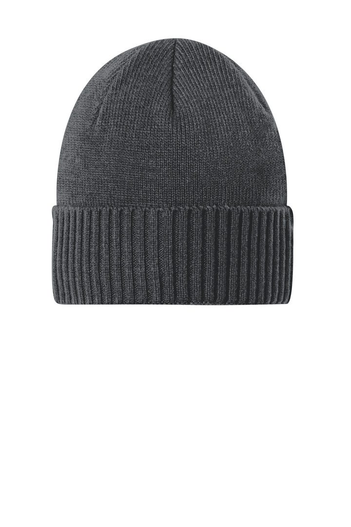Port Authority Rib Knit Cuff Beanie C951 — Graphite — front