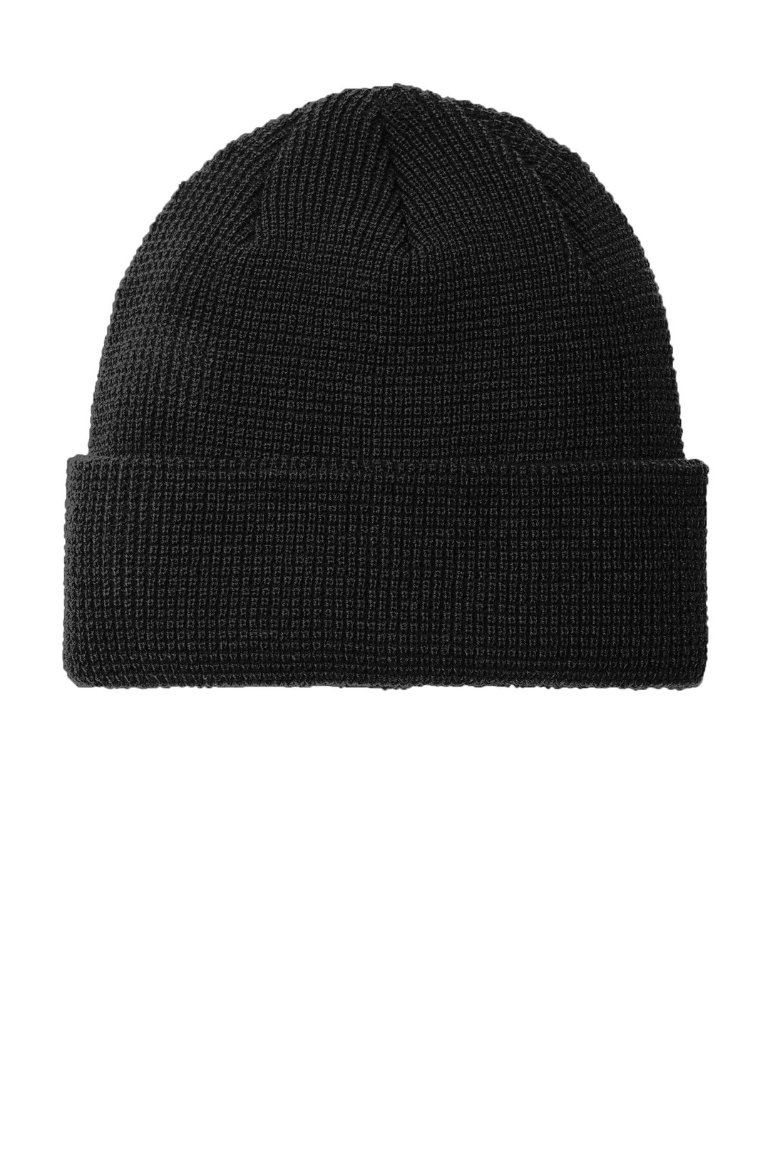 Port Authority Thermal Knit Cuffed Beanie C955 — Deep Black — front
