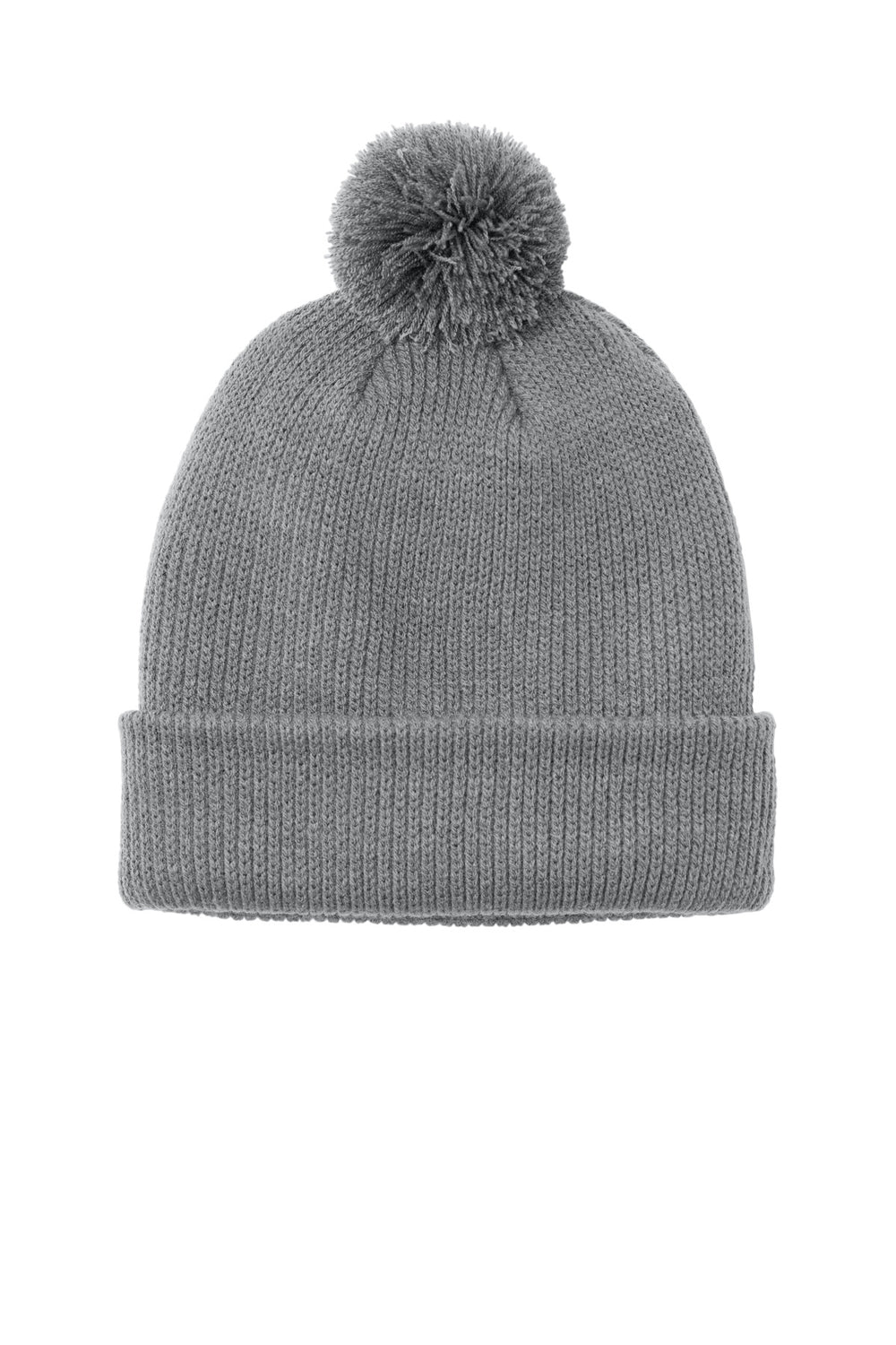 Port Authority Cozy Pom Beanie C978 — Gusty Grey — front