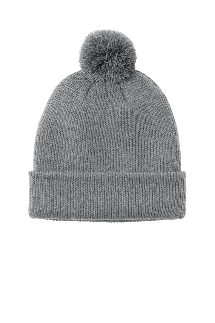 Port Authority Cozy Pom Beanie C978 — Gusty Grey — front