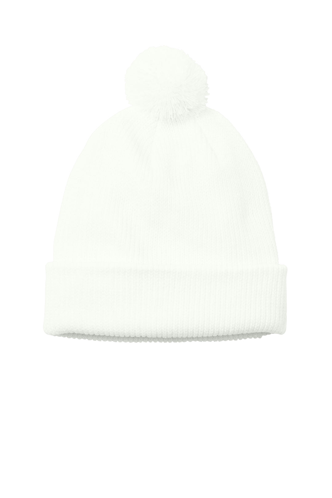 Port Authority Cozy Pom Beanie C978 — Marshmallow — front