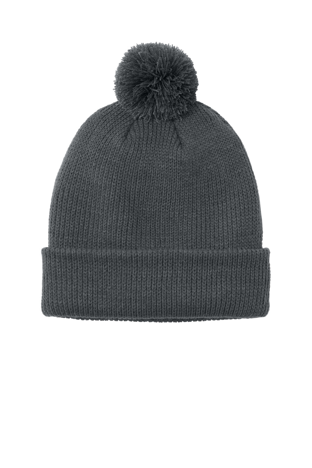 Port Authority Cozy Pom Beanie C978 — Storm Grey — front