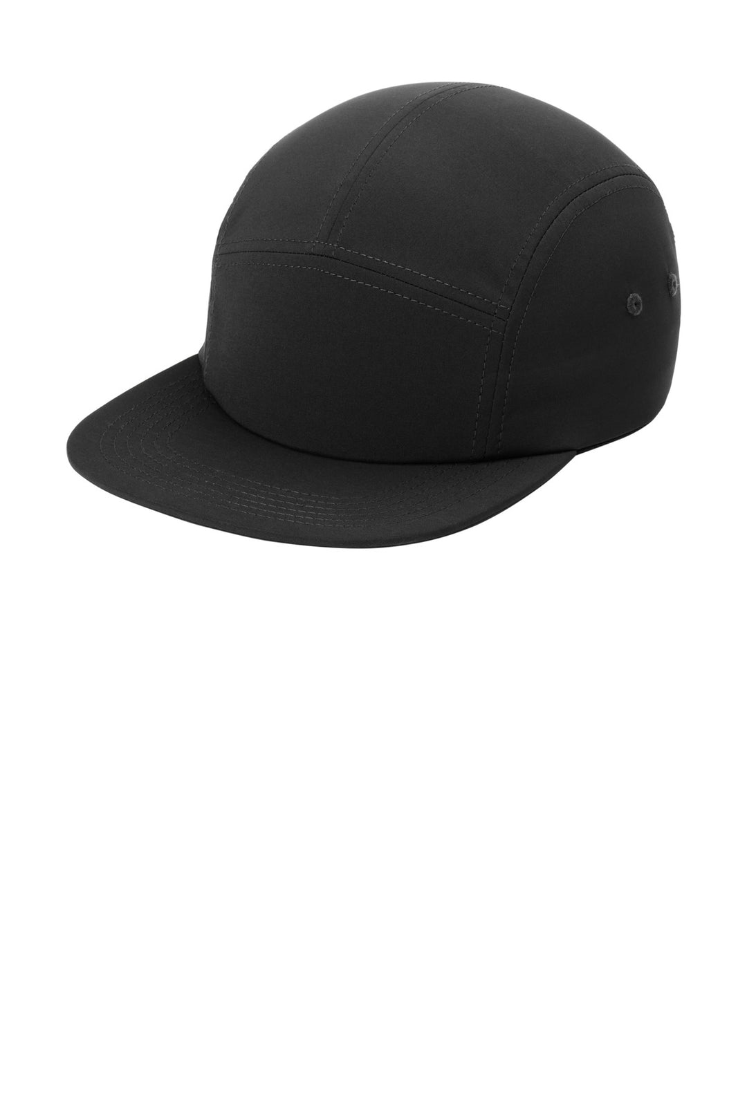 Port Authority Poly Camper Cap C982 — Black — front