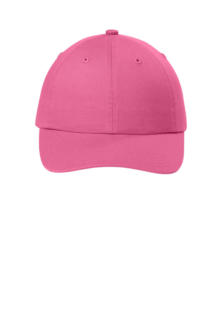 Port Authority Wearever Unstructured Twill Snapback Cap C992 — Awareness Pink — front