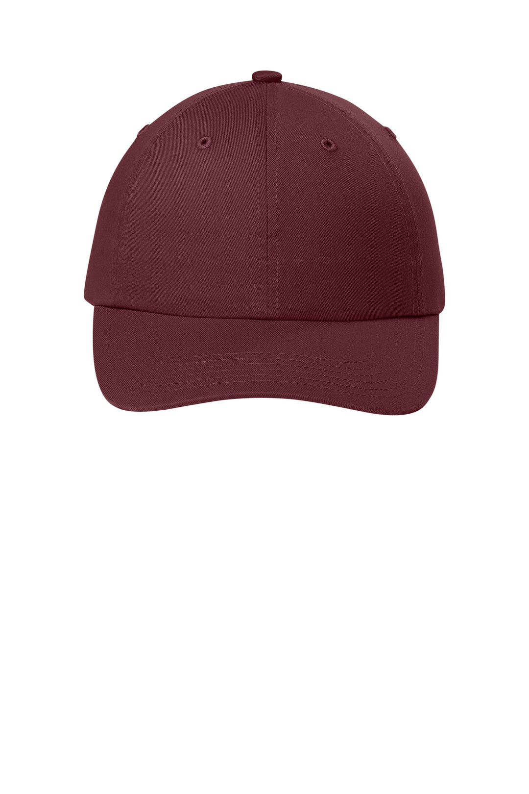 Port Authority Wearever Unstructured Twill Snapback Cap C992 — Burgundy — front