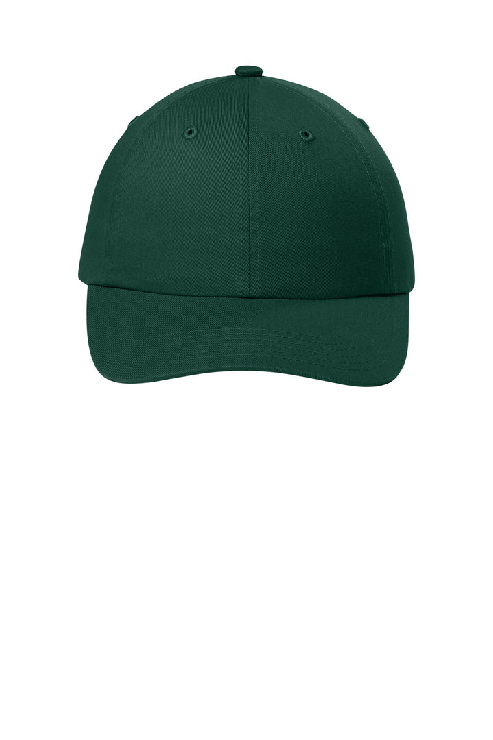 Port Authority Wearever Unstructured Twill Snapback Cap C992 — Dark Green — front