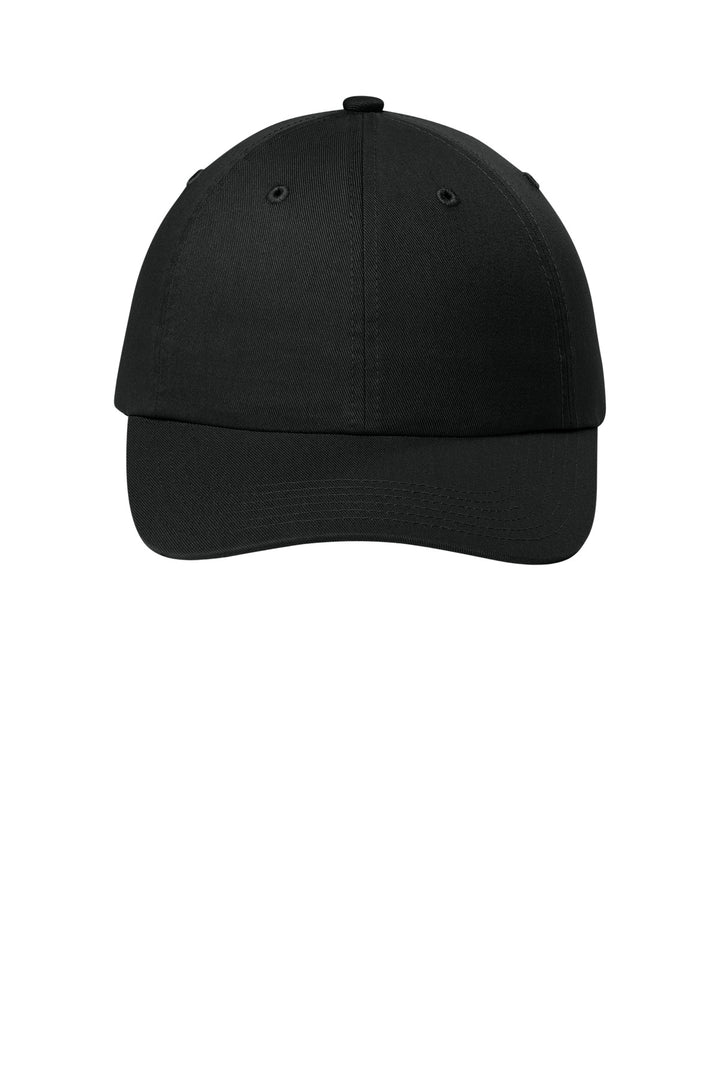 Port Authority Wearever Unstructured Twill Snapback Cap C992 — Deep Black — front