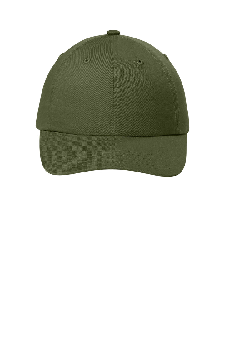 Port Authority Wearever Unstructured Twill Snapback Cap C992 — Olive Drab Green — front