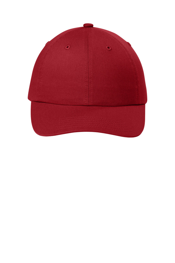 Port Authority Wearever Unstructured Twill Snapback Cap C992 — Rich Red — front