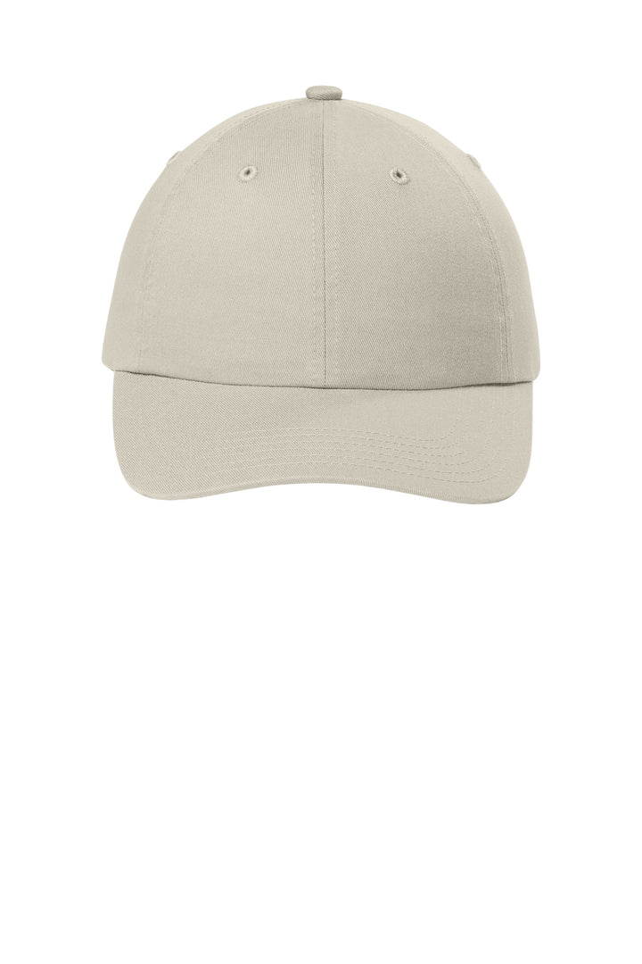Port Authority Wearever Unstructured Twill Snapback Cap C992 — Stone — front