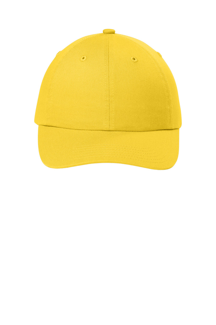 Port Authority Wearever Unstructured Twill Snapback Cap C992 — Sunflower Yellow — front